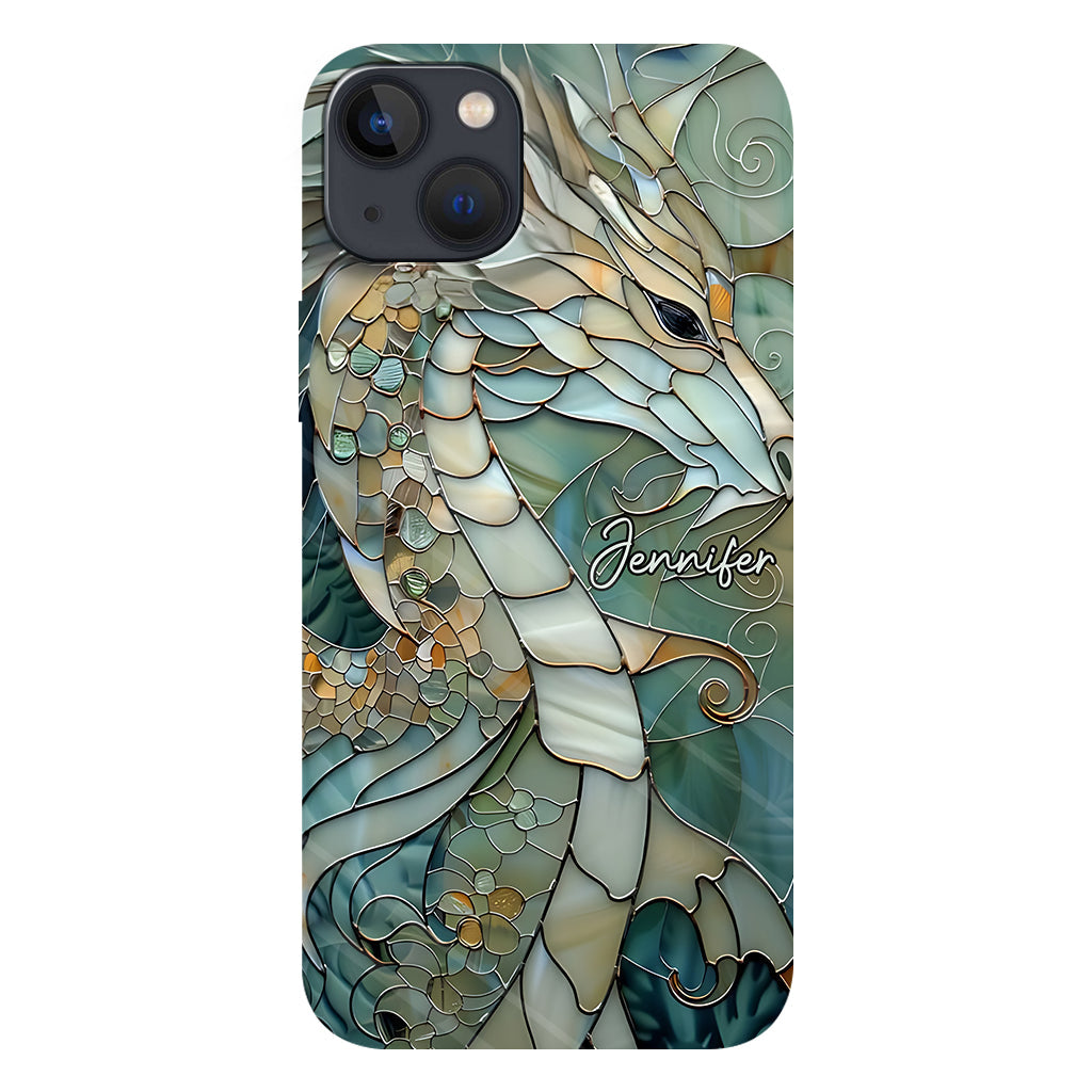 Coque de téléphone personnalisée avec motif dragon « J’adore les dragons »