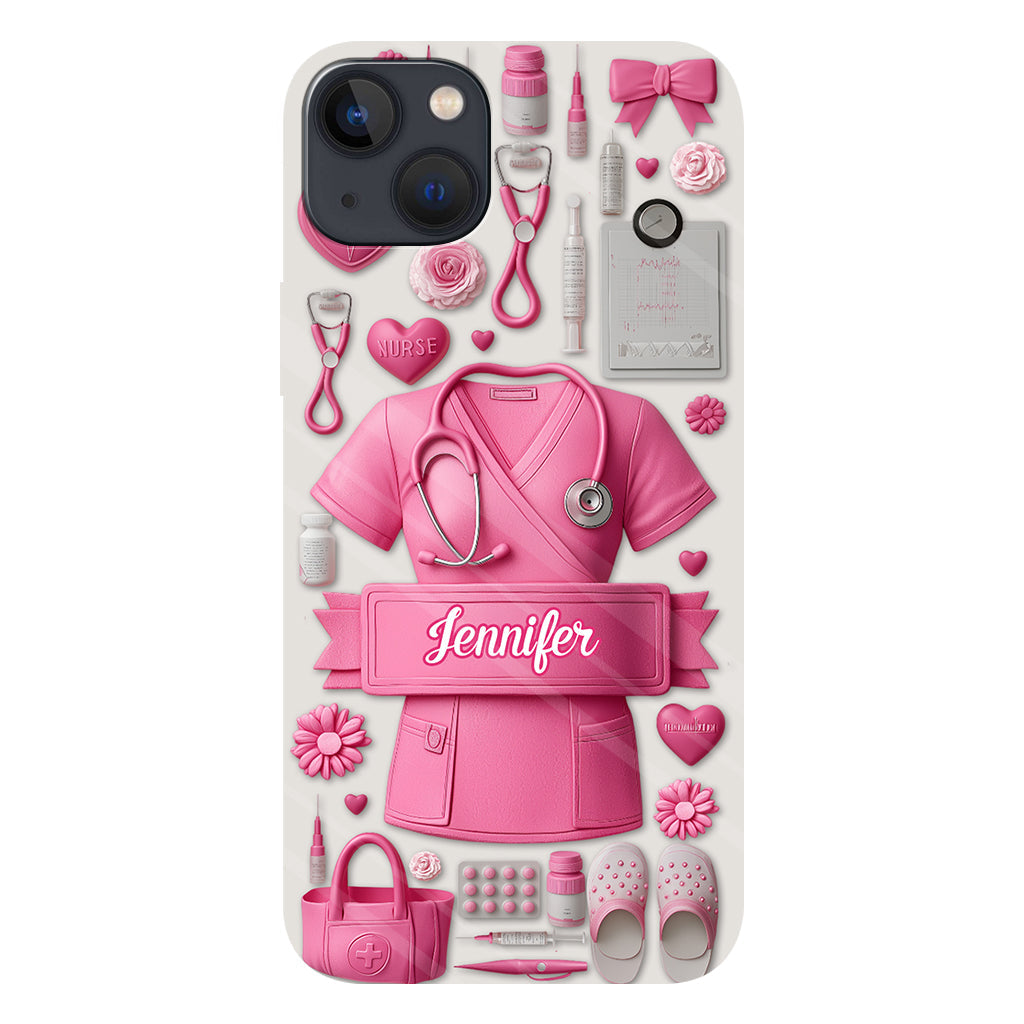 Nursing Is A Work Of Heart - Personalized Nurse Full Print Phone Case