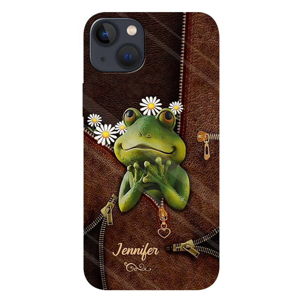 Niedliche Frösche – Personalisierte Handyhülle mit Frosch-Vollbilddruck