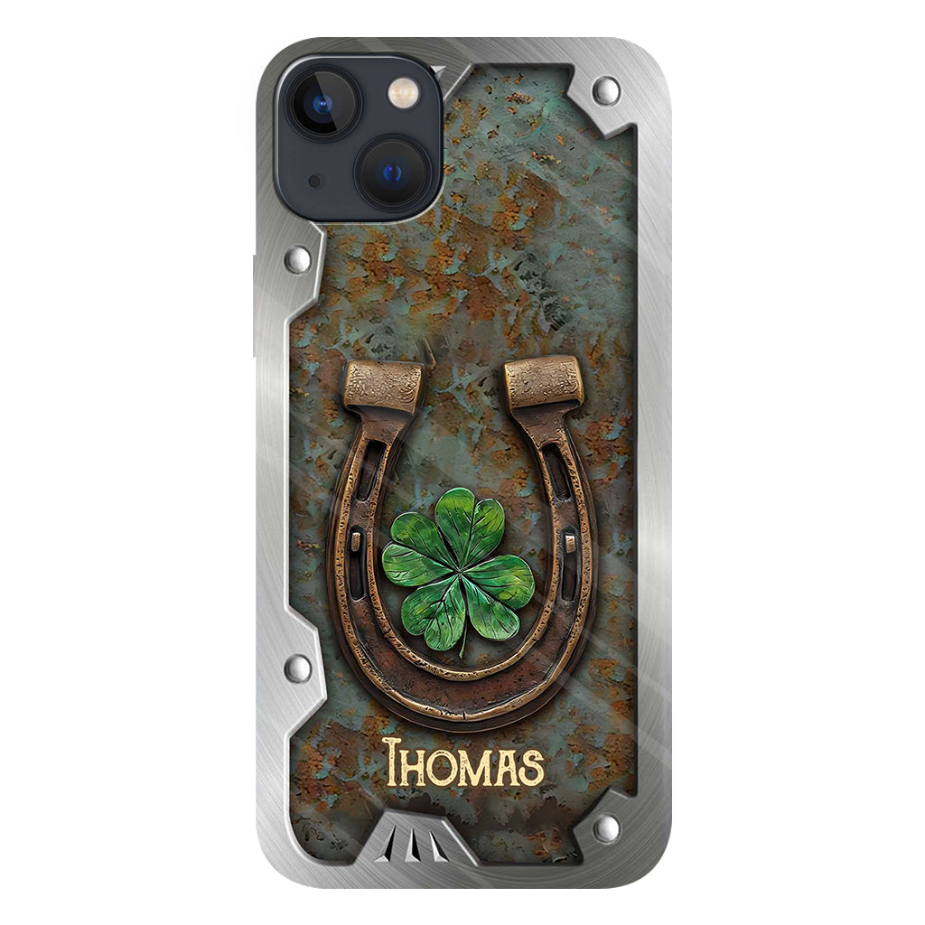 Lucky Horseshoe Shamrock - Personalized Horse Full Print Phone Case