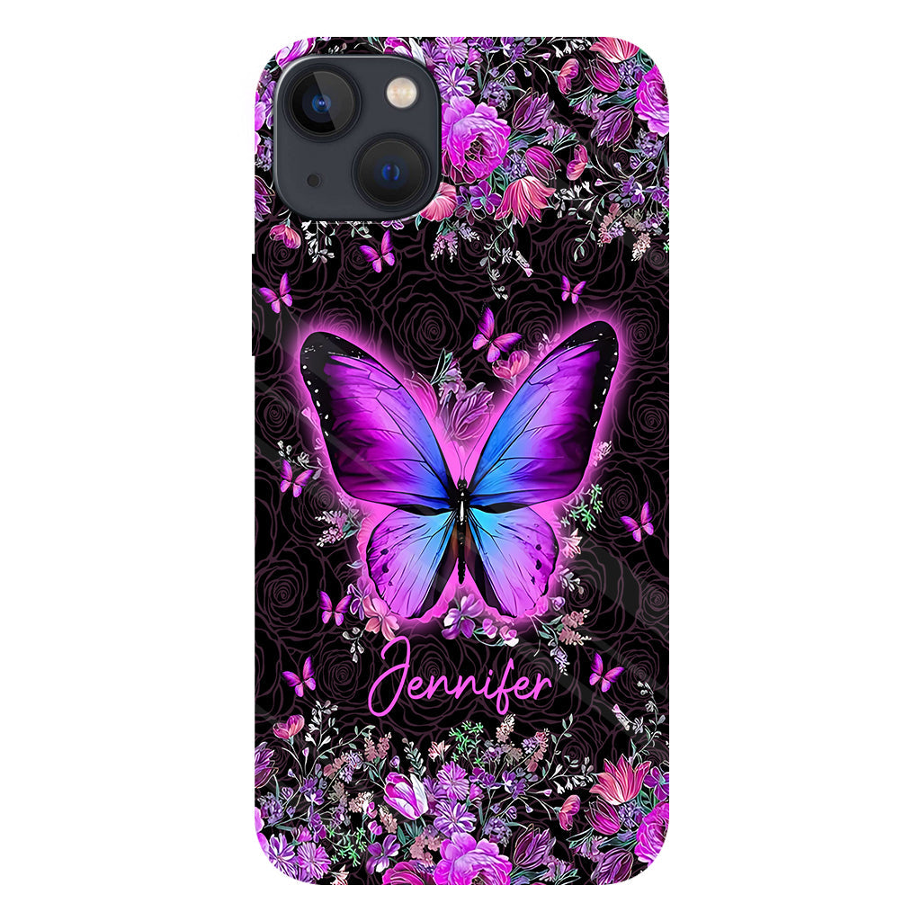 Coque de téléphone personnalisée avec motif papillons « J’adore les papillons »