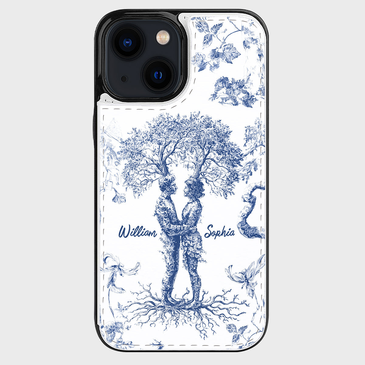 Anniversary Gift Toile De Jouy Style You & Me We Got This - Personalized Couple Foldable Wallet Phone Case
