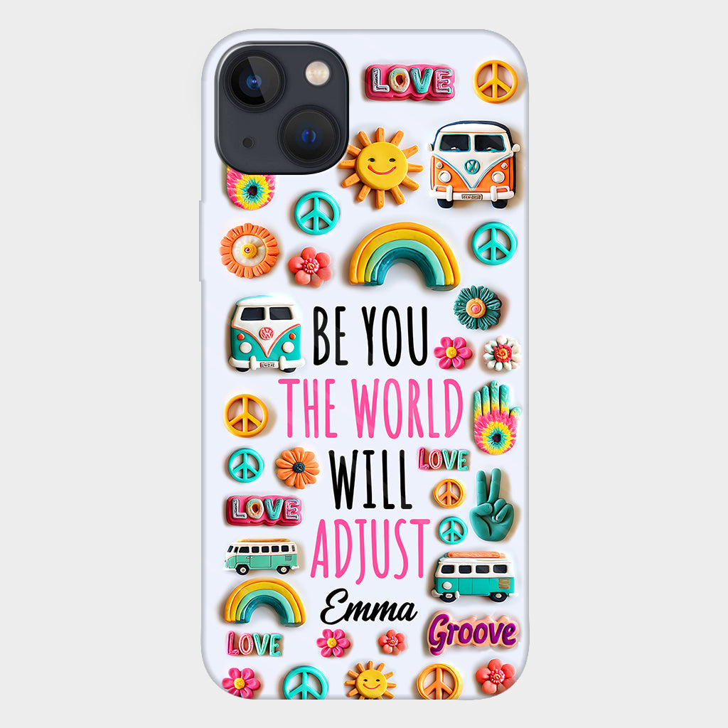 Sei du selbst – Personalisierte Handyhülle im Hippie-Stil mit Allover-Print