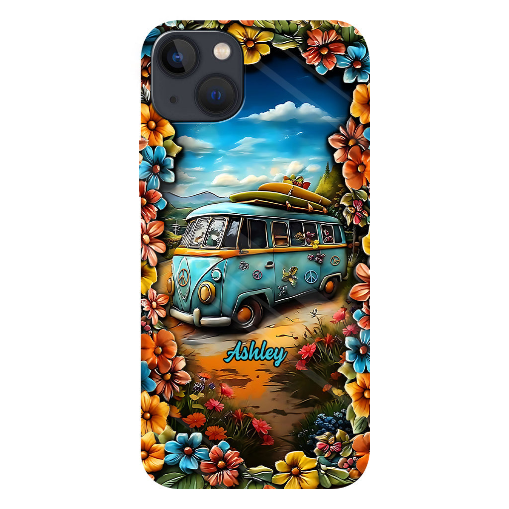 Coque de téléphone personnalisée Hippie Van - Motif hippie intégral