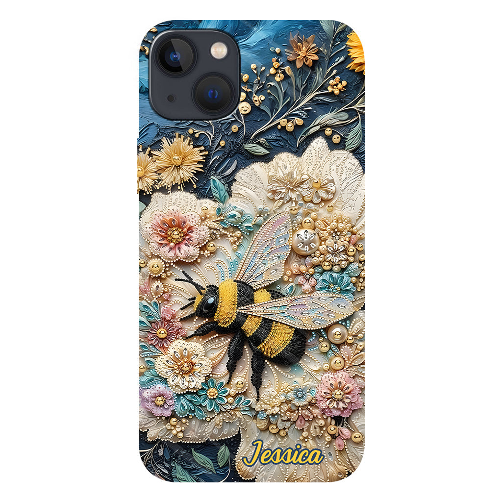 Bee Kind – Personalisierte Handyhülle mit Bienenmotiv