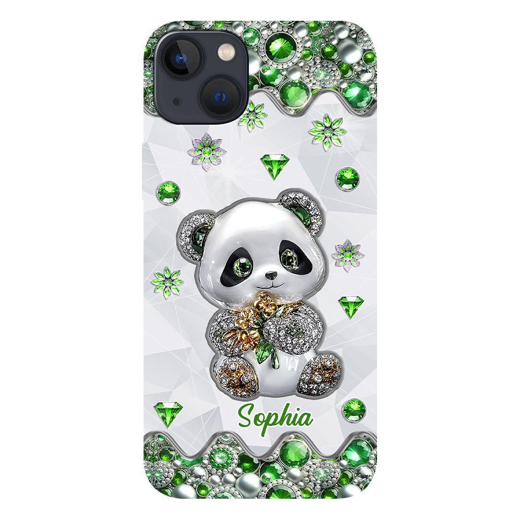 Einfach ein Mädchen, das Pandas liebt – Personalisierte Handyhülle mit Panda-Motiv
