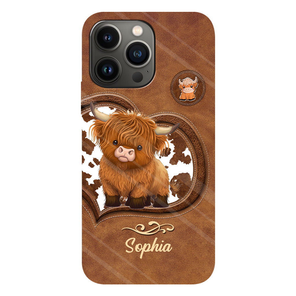 Coque de téléphone personnalisée avec imprimé vache des Highlands - Mignonne vache des Highlands