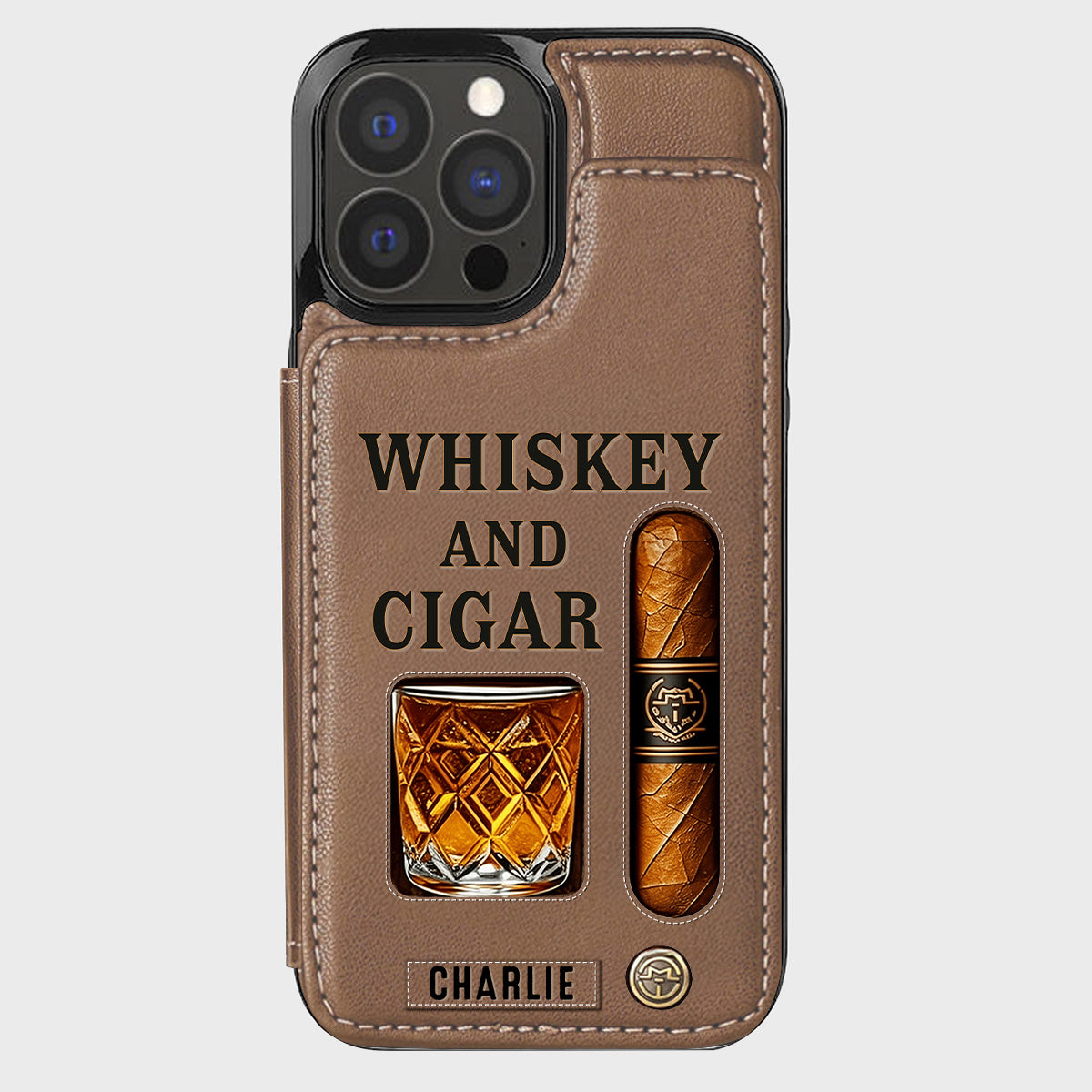 Whiskey & Cigar - Personalisierte Whisky-Handyhülle