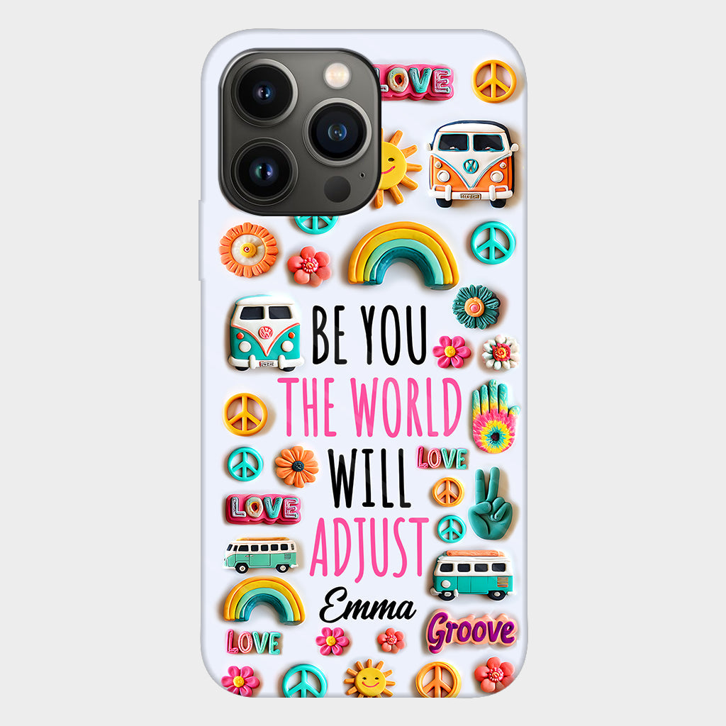 Sei du selbst – Personalisierte Handyhülle im Hippie-Stil mit Allover-Print