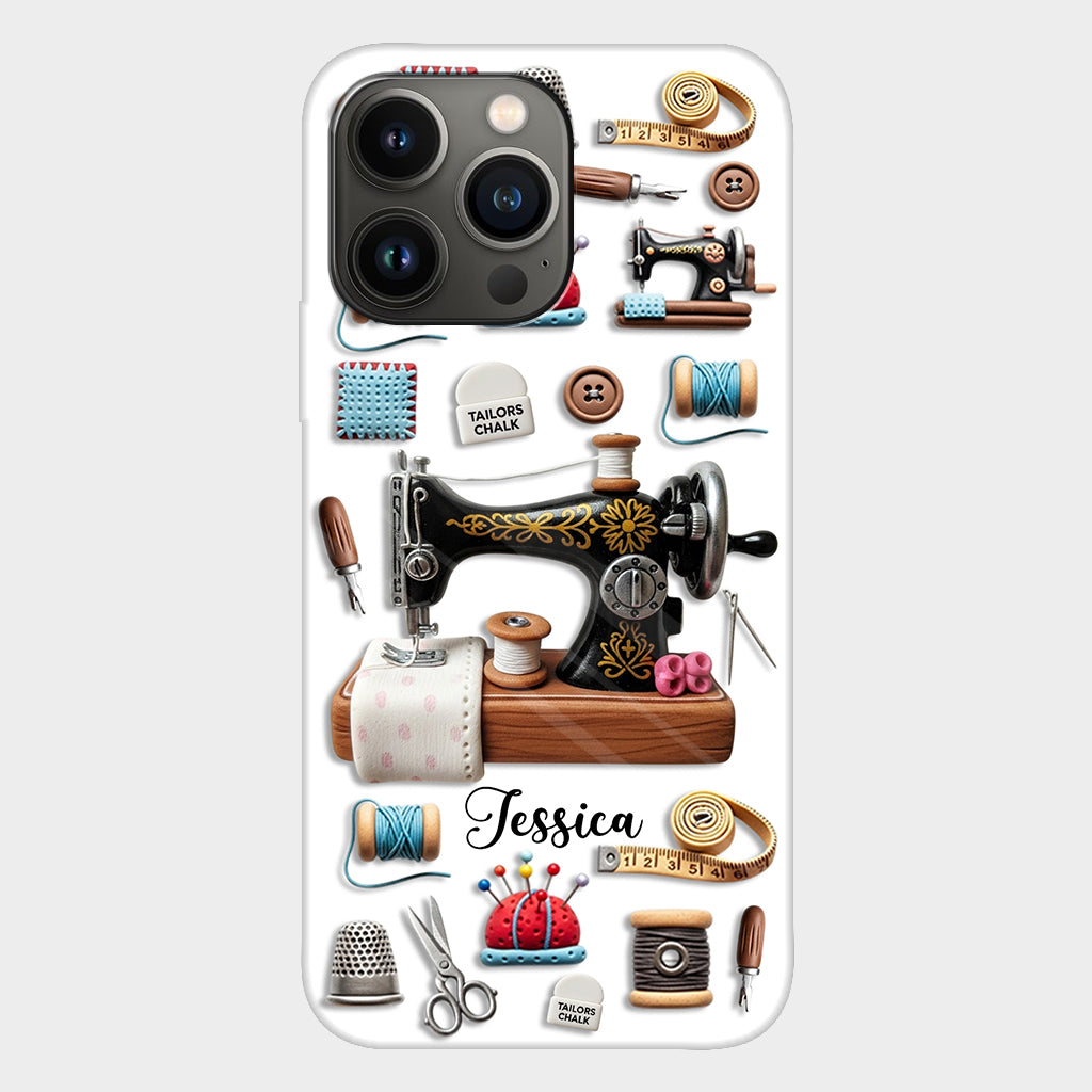 Superbe machine à coudre - Coque de téléphone personnalisée avec impression intégrale sur le thème de la couture