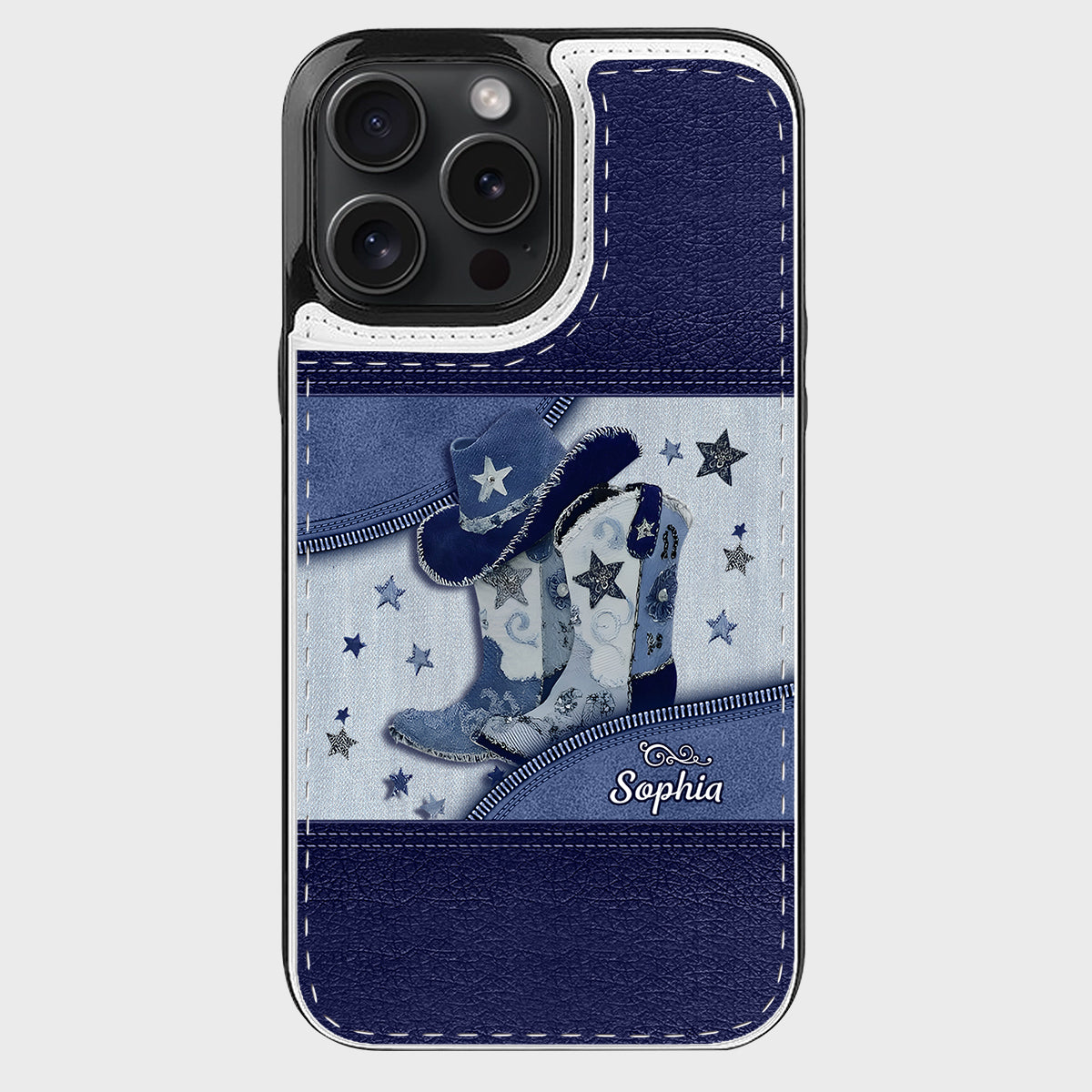 Bottes de cowgirl - Étui portefeuille pliable personnalisé pour téléphone, style cowgirl