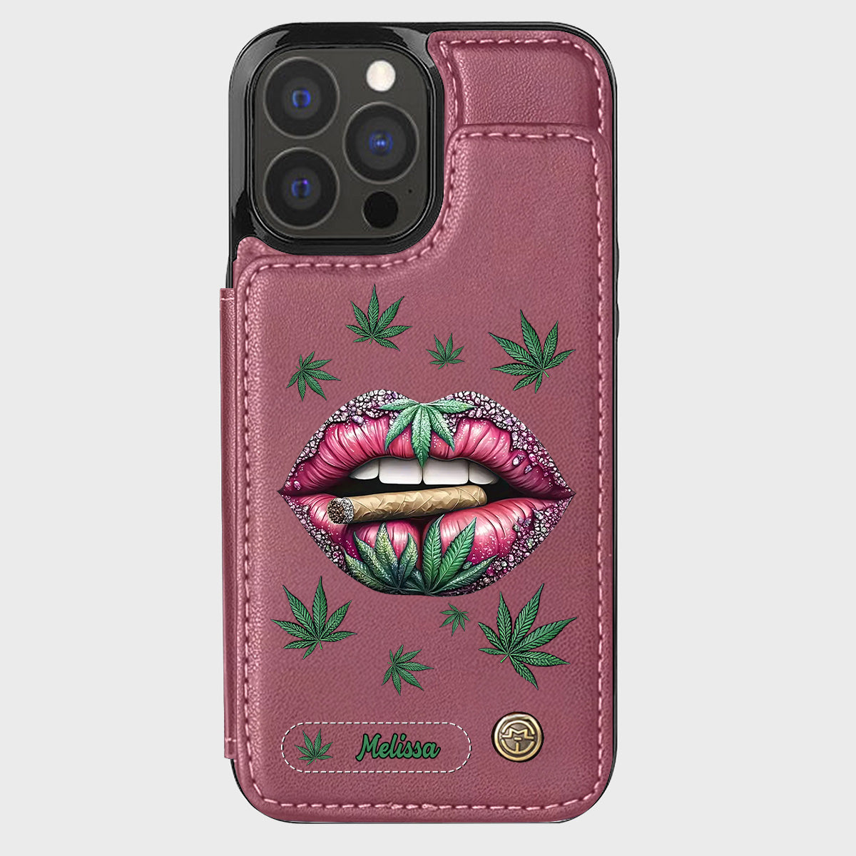 Hol dir den High – personalisierte Handyhülle mit Weed-Motiv