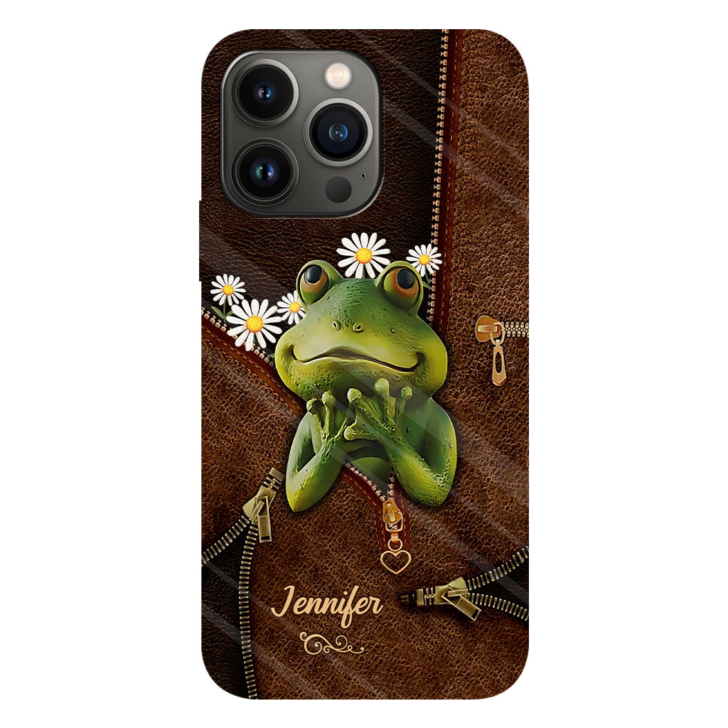 Niedliche Frösche – Personalisierte Handyhülle mit Frosch-Vollbilddruck