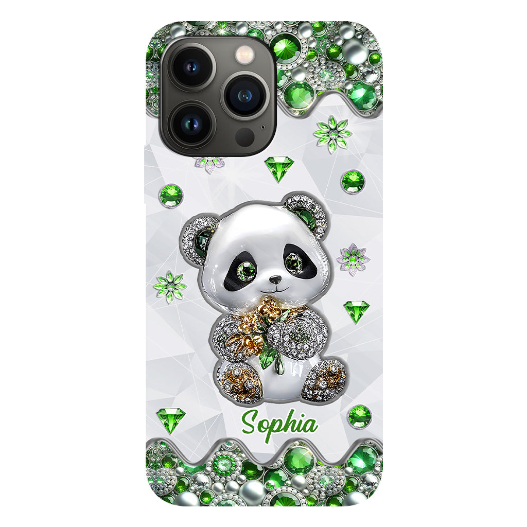 Einfach ein Mädchen, das Pandas liebt – Personalisierte Handyhülle mit Panda-Motiv