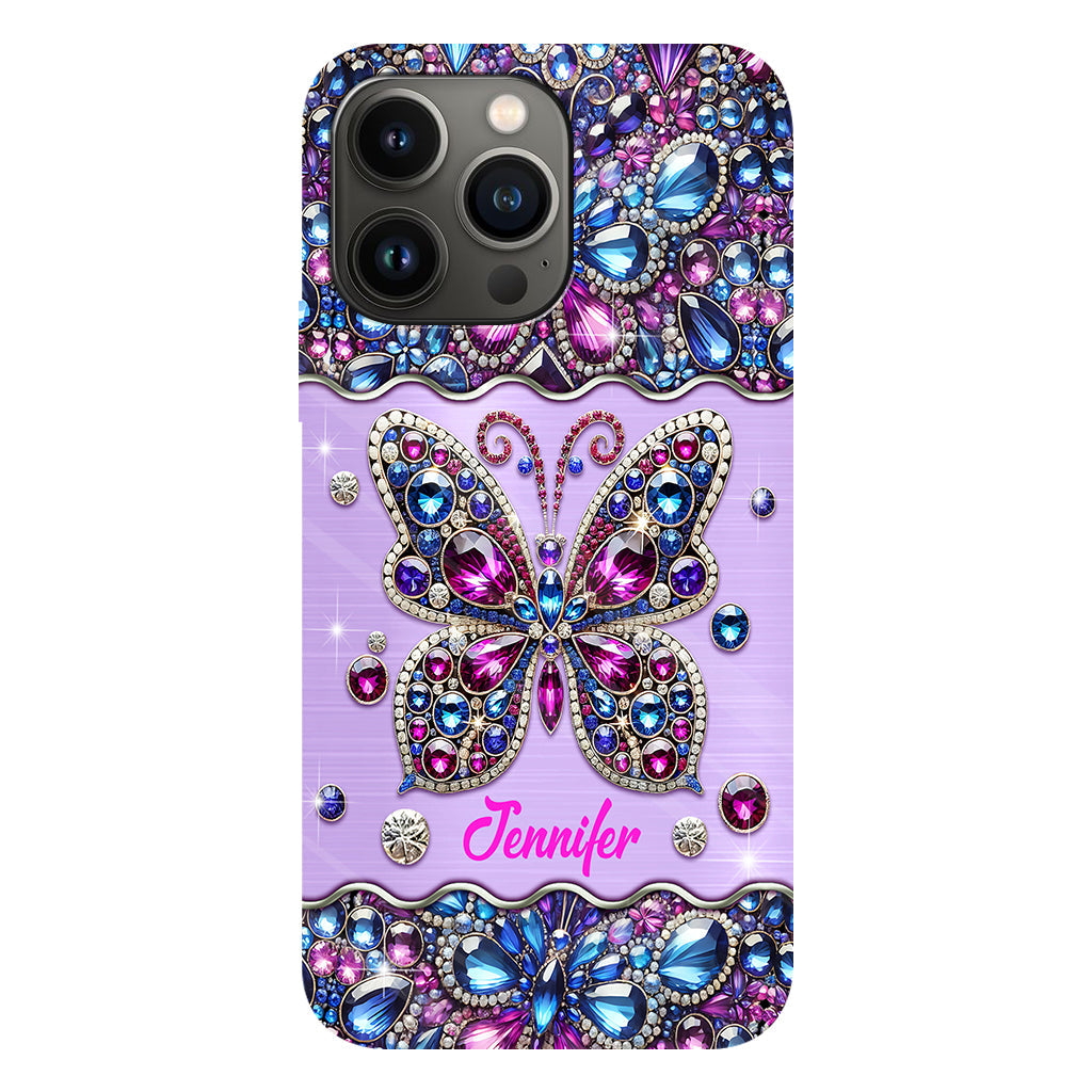 Glitzernder Schmetterling – Personalisierte Handyhülle mit Schmetterlingsmotiv