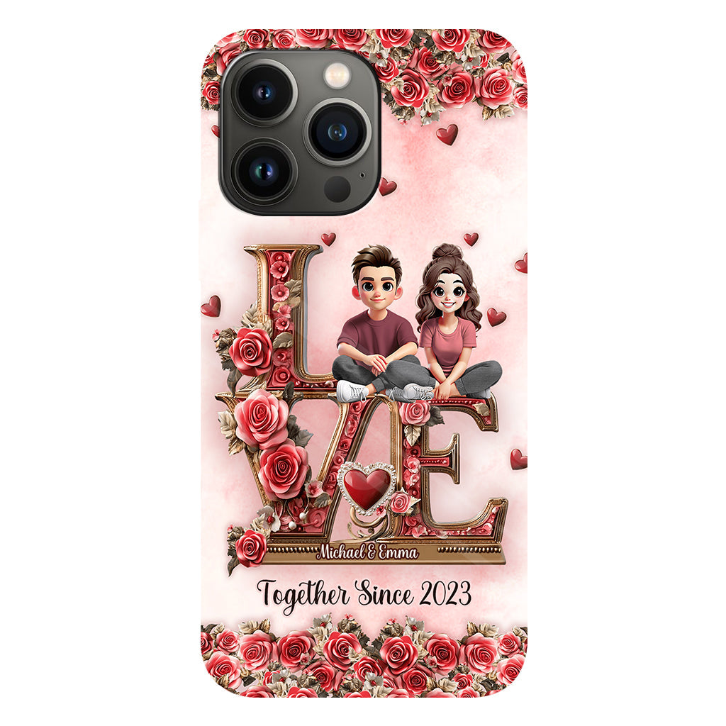 I Love You Forever - Personalized Couple Full Print Phone Case