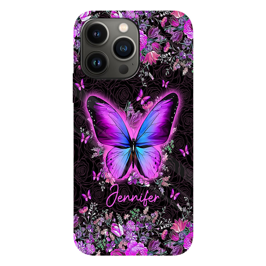 Coque de téléphone personnalisée avec motif papillons « J’adore les papillons »