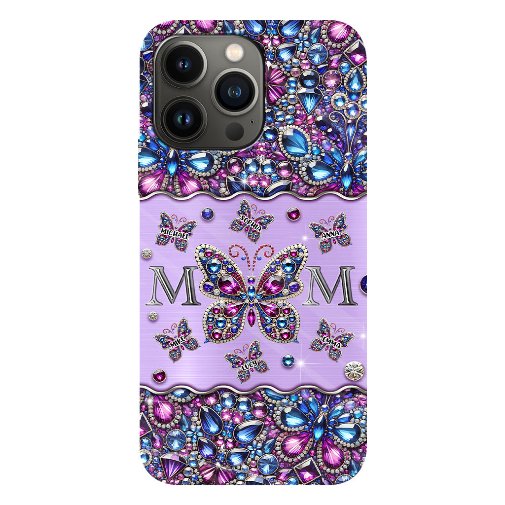 Mom And Children Butterflies - Personalized Mother Full Print Phone Case