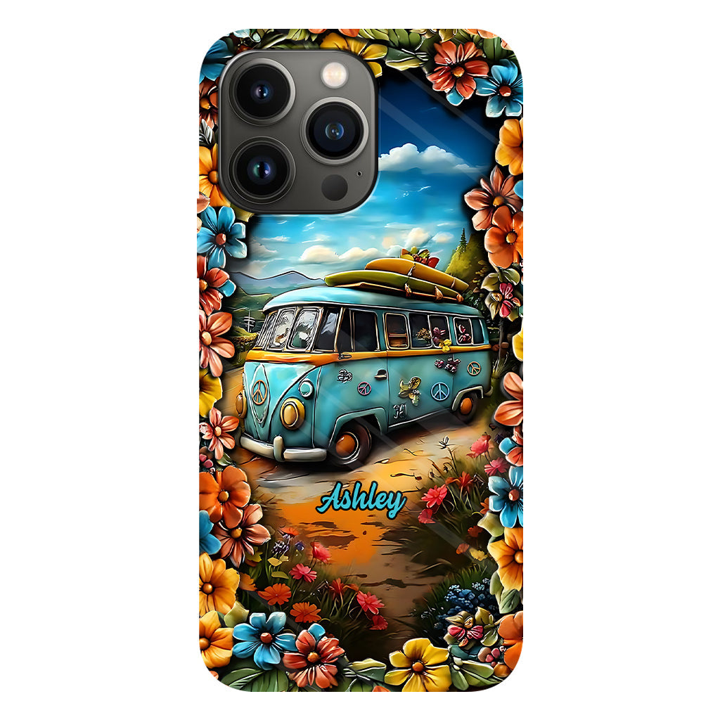 Coque de téléphone personnalisée Hippie Van - Motif hippie intégral