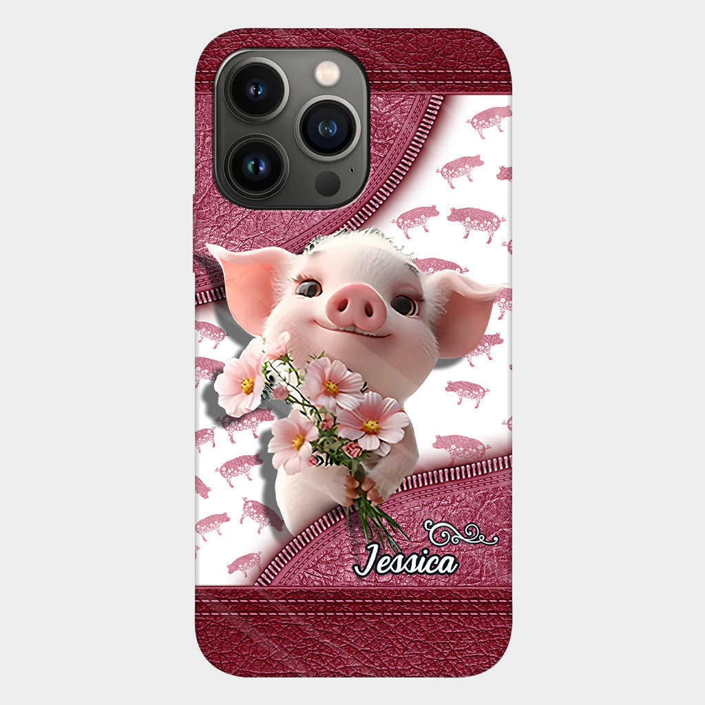 Coque de téléphone personnalisée « Amoureux des cochons » avec impression intégrale
