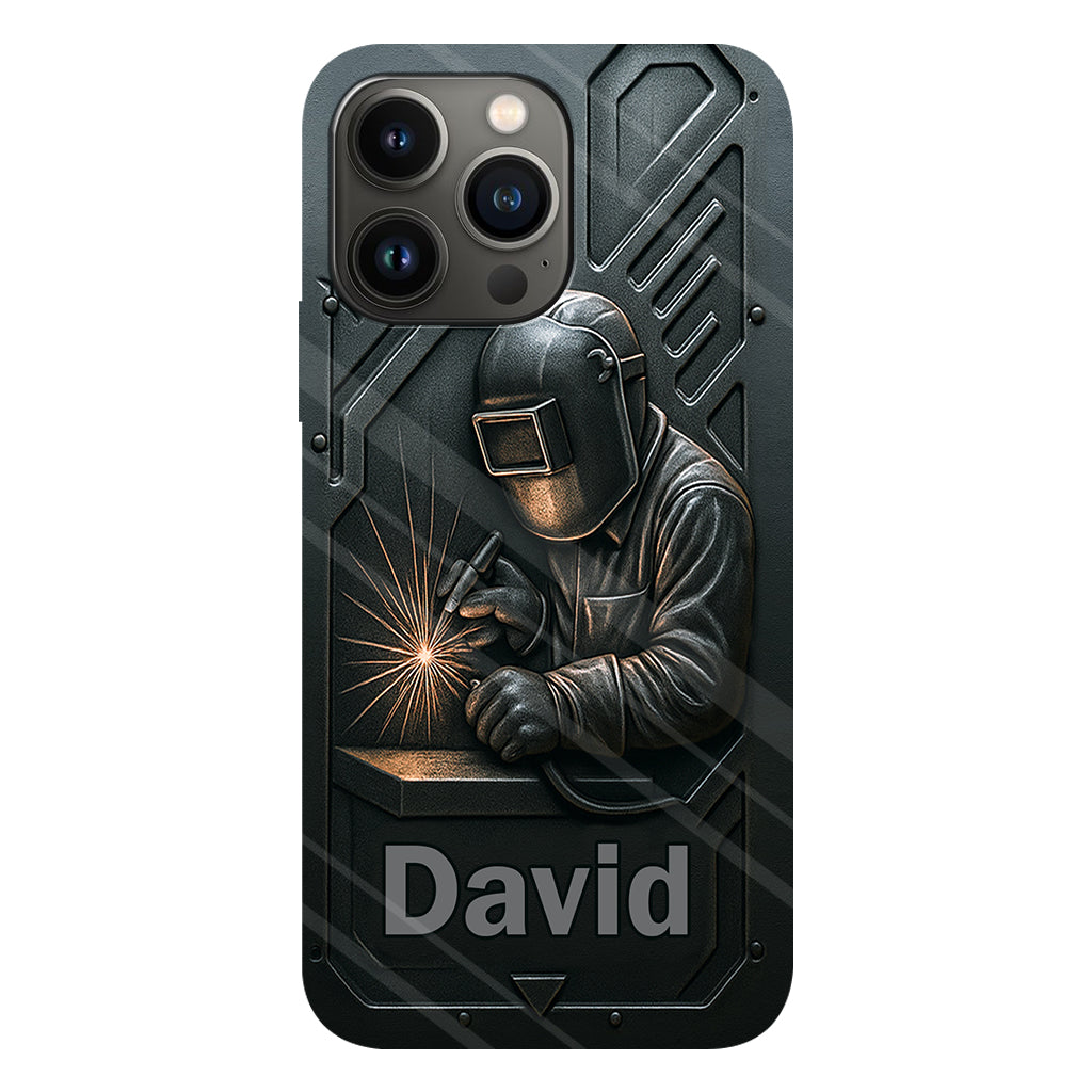 Coole Schweißer-Männer – Personalisierte Handyhülle mit Schweißer-Motiv und Volldruck