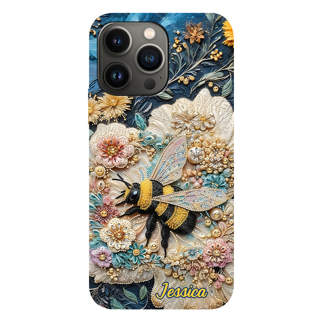 Bee Kind – Personalisierte Handyhülle mit Bienenmotiv