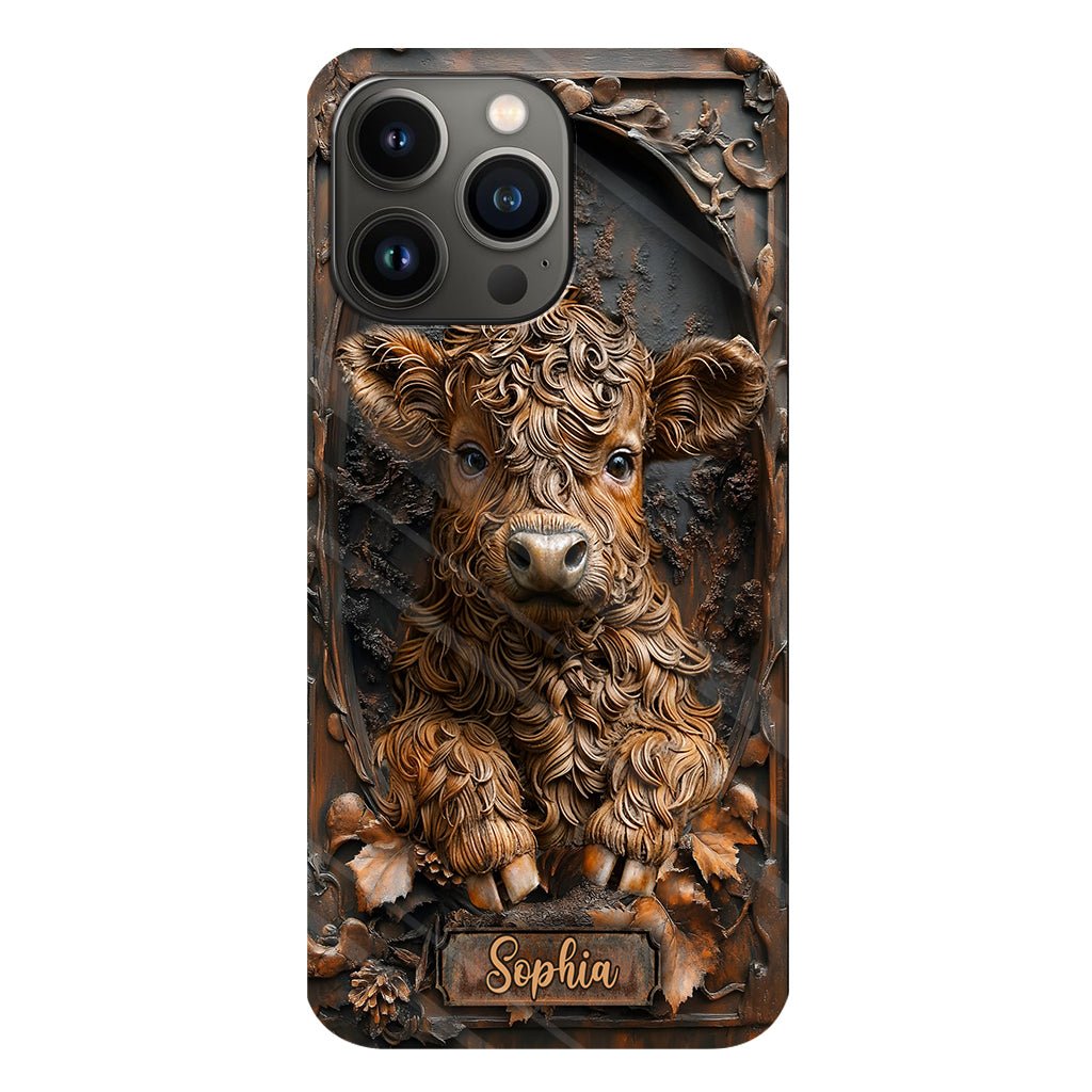 Coque de téléphone personnalisée avec imprimé intégral « Bébé vache »