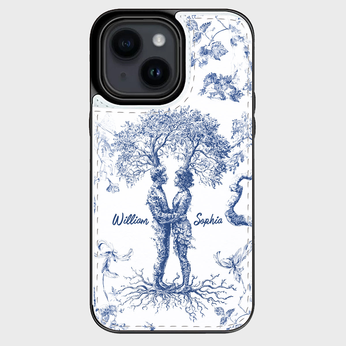Anniversary Gift Toile De Jouy Style You & Me We Got This - Personalized Couple Foldable Wallet Phone Case