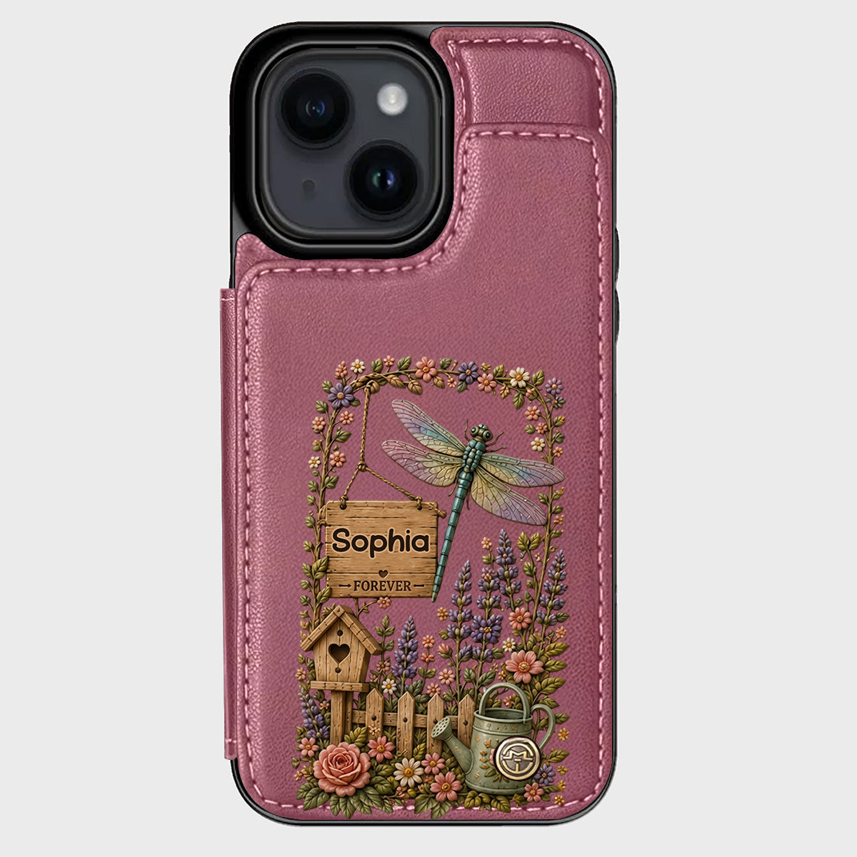 Humingbird, Dragonfly - Personalized Gardening Wallet Phone Case
