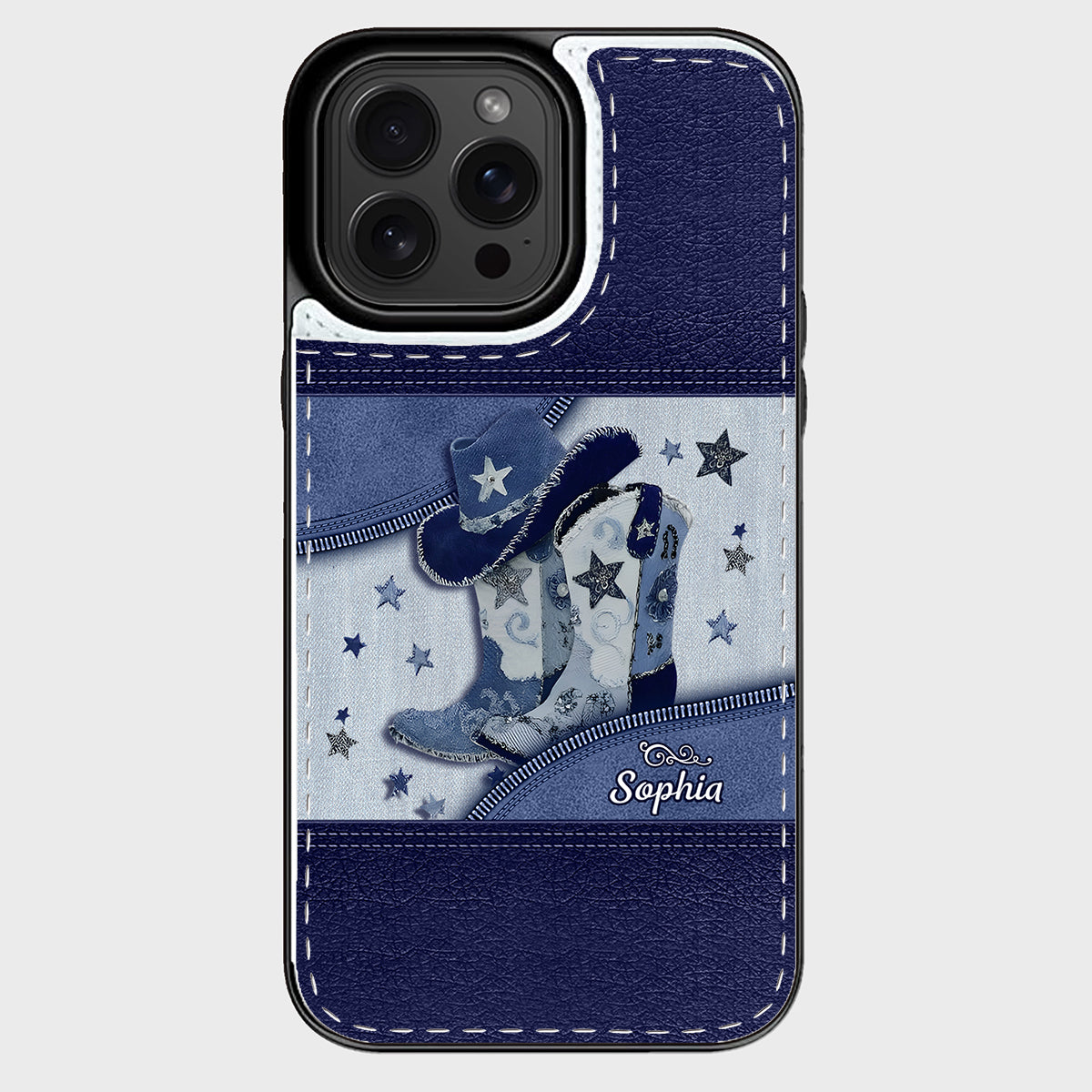Bottes de cowgirl - Étui portefeuille pliable personnalisé pour téléphone, style cowgirl