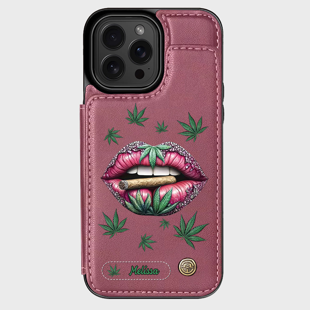 Hol dir den High – personalisierte Handyhülle mit Weed-Motiv