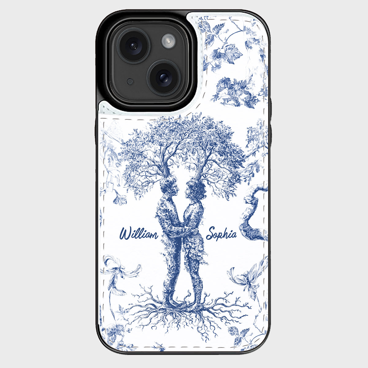 Anniversary Gift Toile De Jouy Style You & Me We Got This - Personalized Couple Foldable Wallet Phone Case