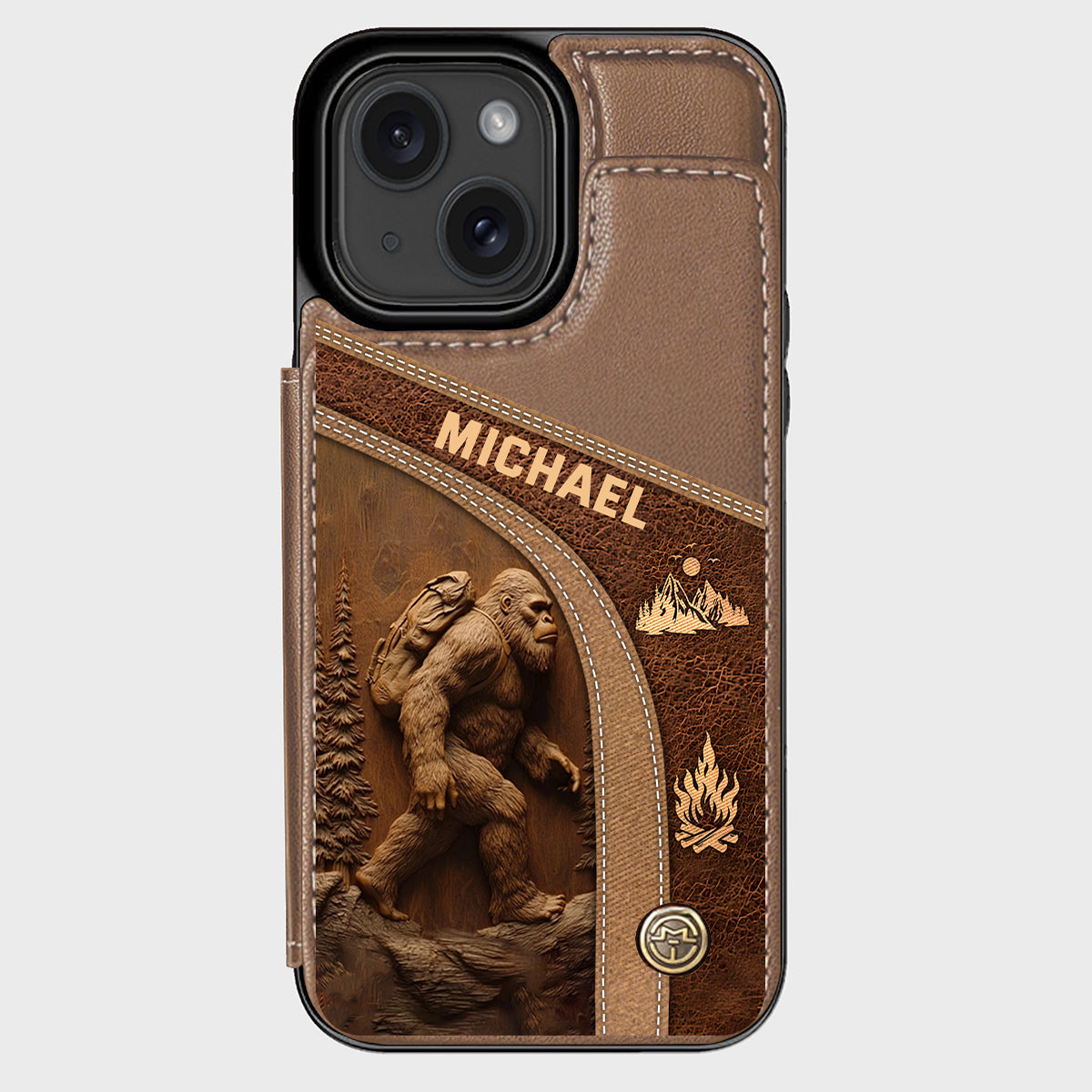 Étui portefeuille de randonnée personnalisé Sasquatch