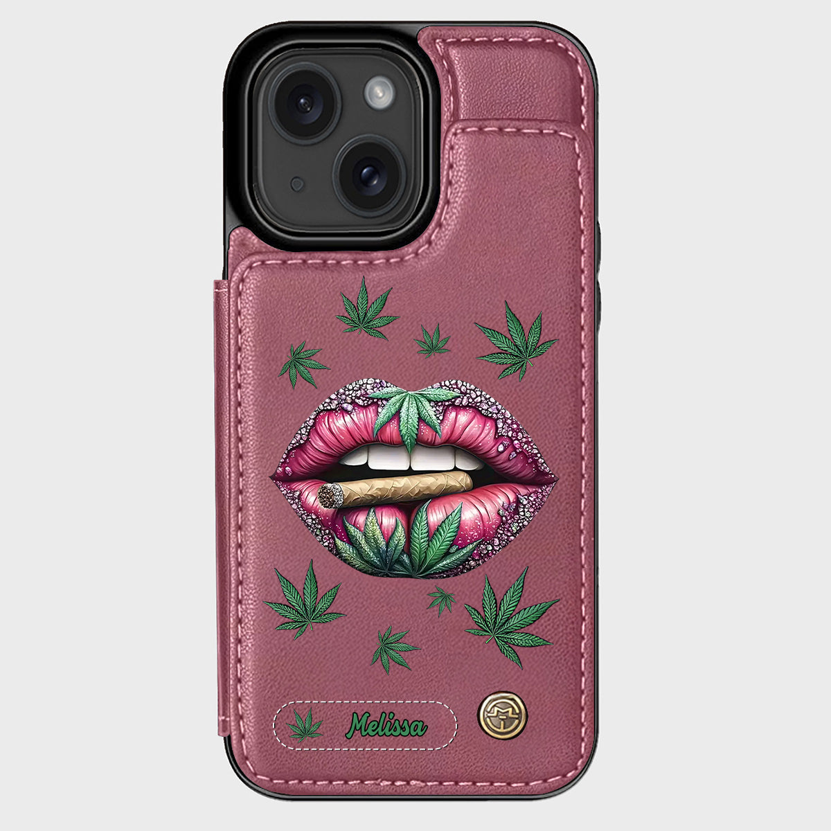 Hol dir den High – personalisierte Handyhülle mit Weed-Motiv
