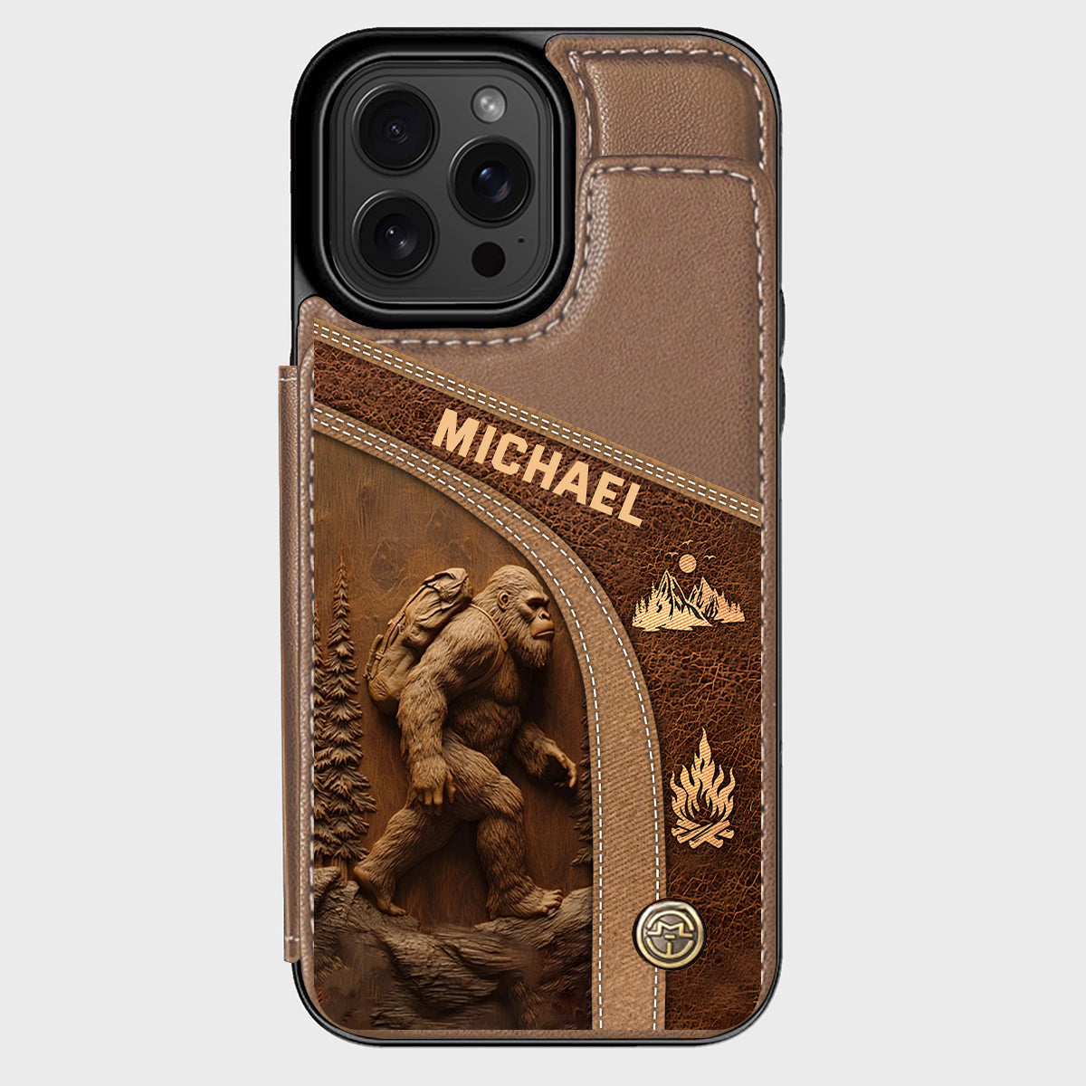 Étui portefeuille de randonnée personnalisé Sasquatch