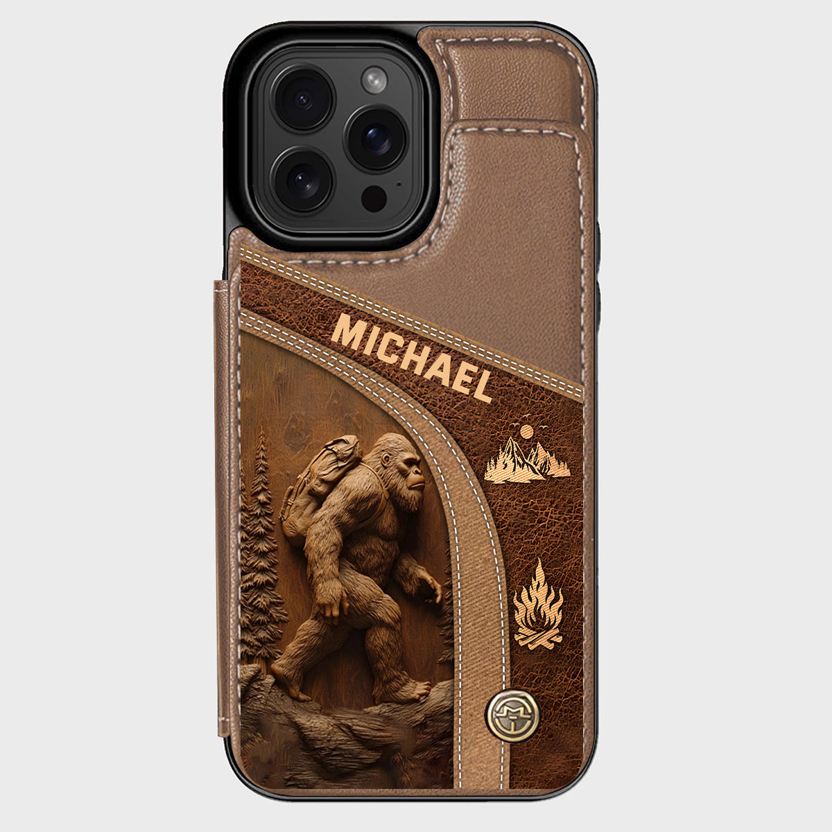 Étui portefeuille de randonnée personnalisé Sasquatch