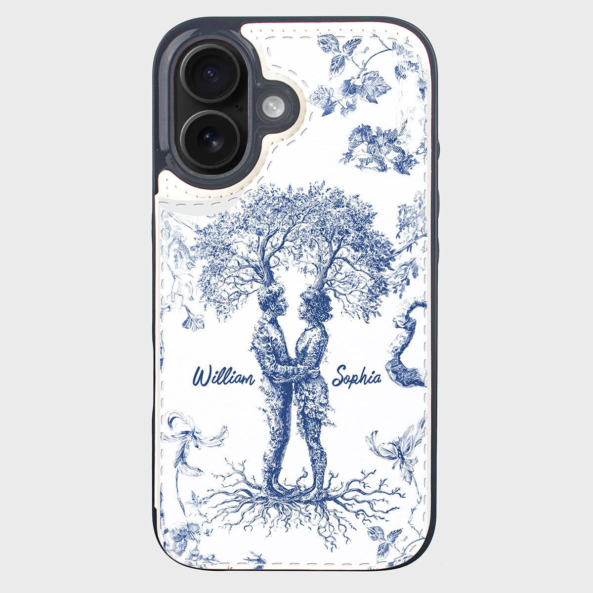 Anniversary Gift Toile De Jouy Style You & Me We Got This - Personalized Couple Foldable Wallet Phone Case