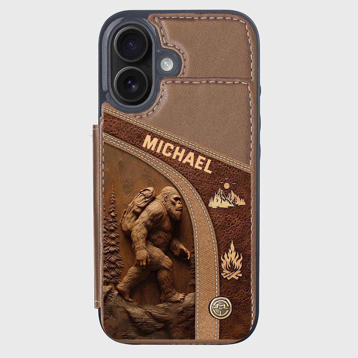 Étui portefeuille de randonnée personnalisé Sasquatch