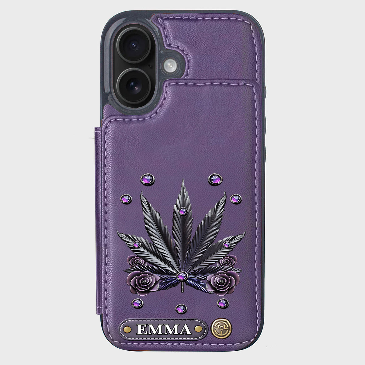 Étui portefeuille pour téléphone personnalisé avec motif cannabis - Magnifiques motifs de marijuana