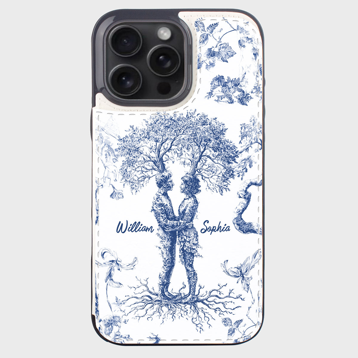 Anniversary Gift Toile De Jouy Style You & Me We Got This - Personalized Couple Foldable Wallet Phone Case