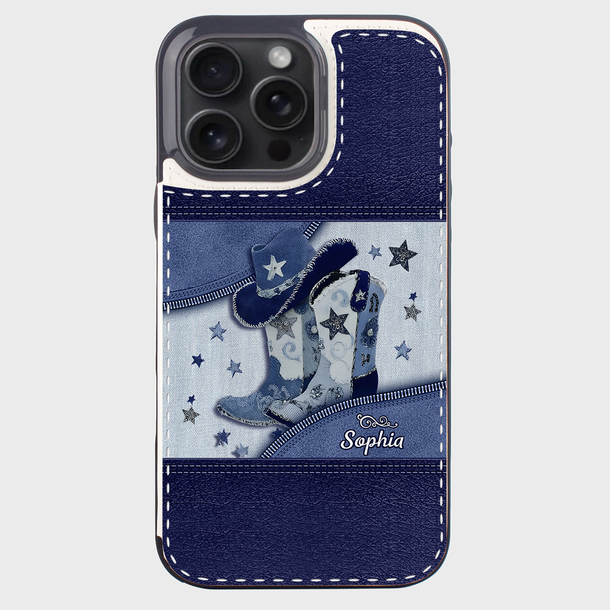 Bottes de cowgirl - Étui portefeuille pliable personnalisé pour téléphone, style cowgirl
