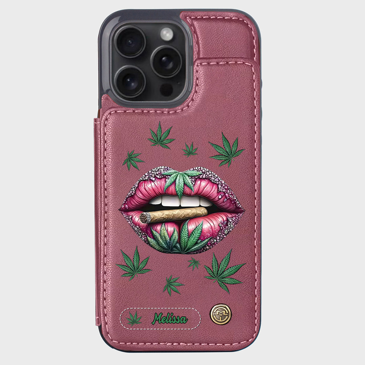Hol dir den High – personalisierte Handyhülle mit Weed-Motiv