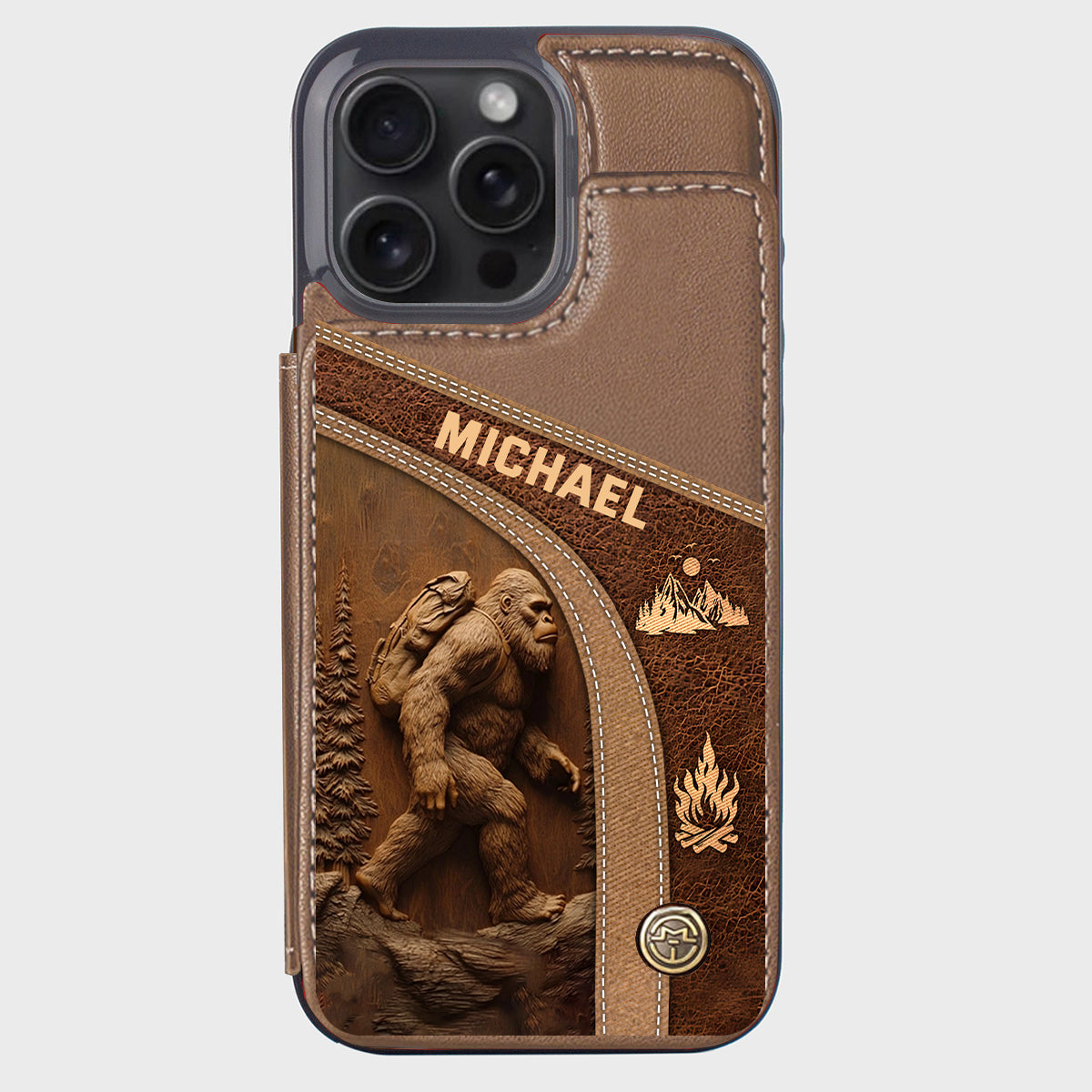 Étui portefeuille de randonnée personnalisé Sasquatch