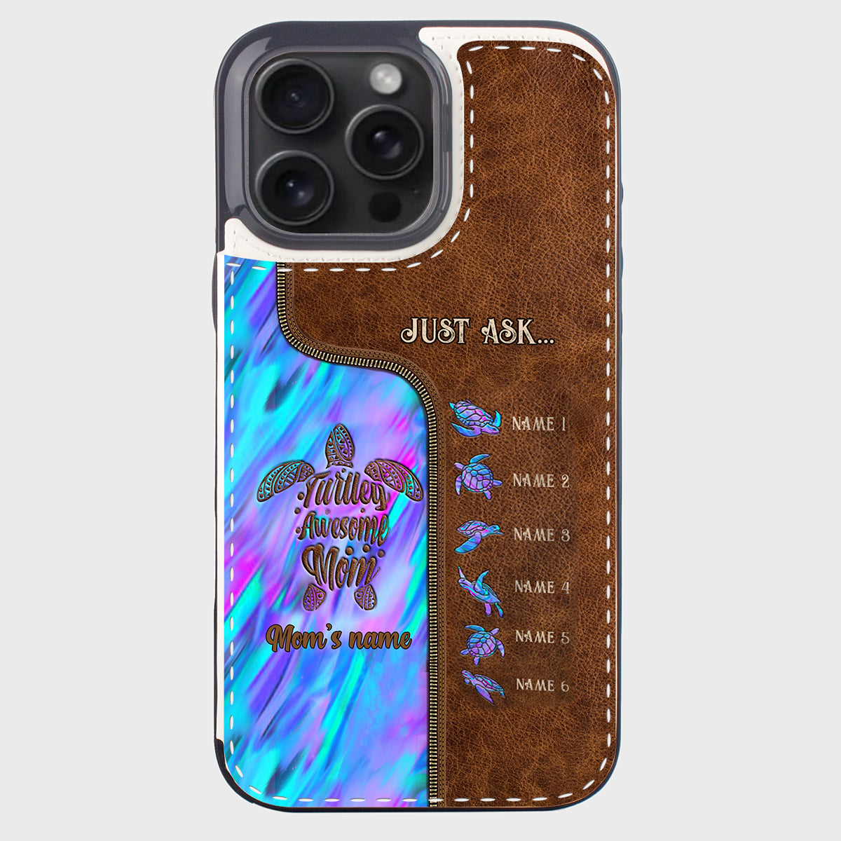 Holding Hands - Personalized Mother Foldable Wallet Phone Case