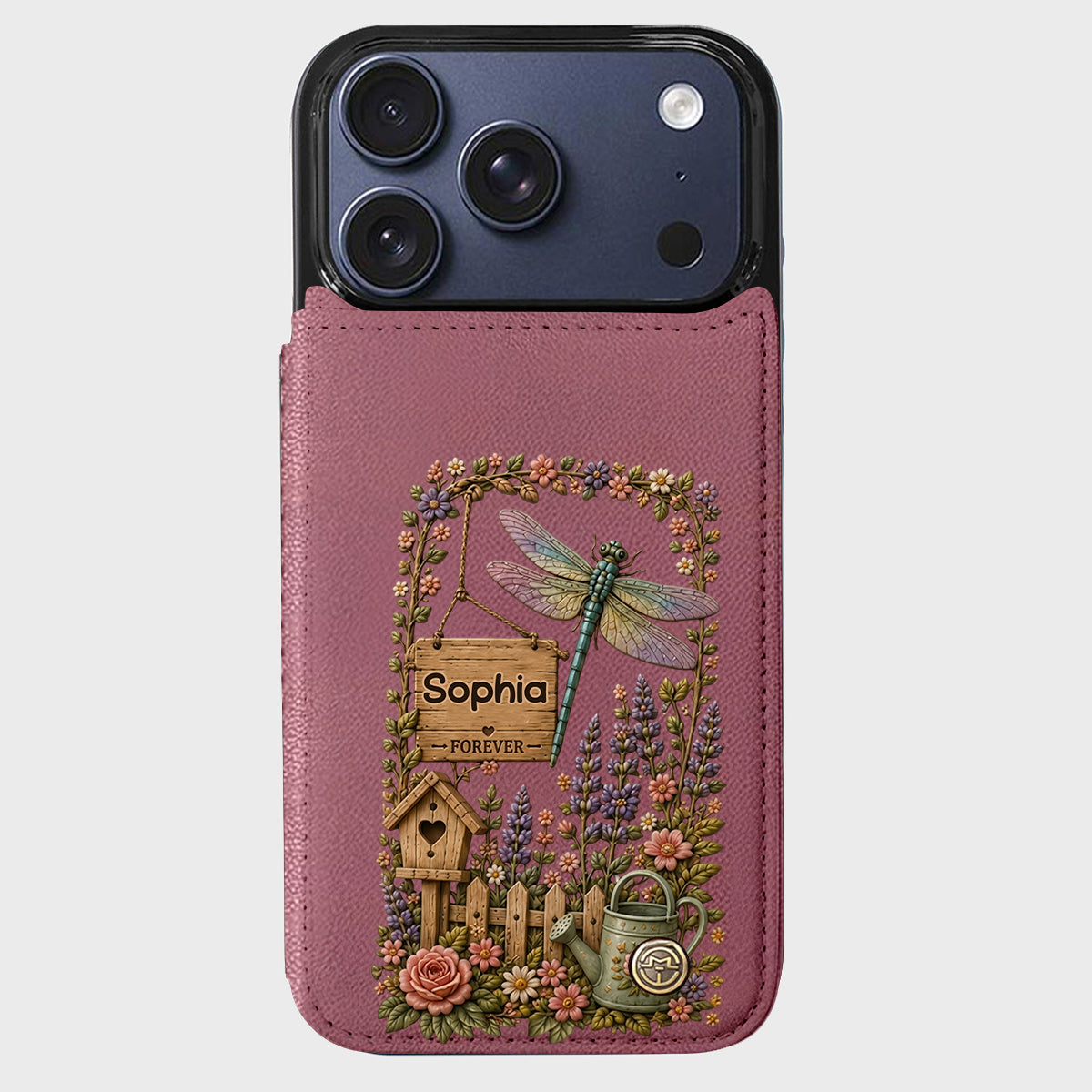 Humingbird, Dragonfly - Personalized Gardening Wallet Phone Case
