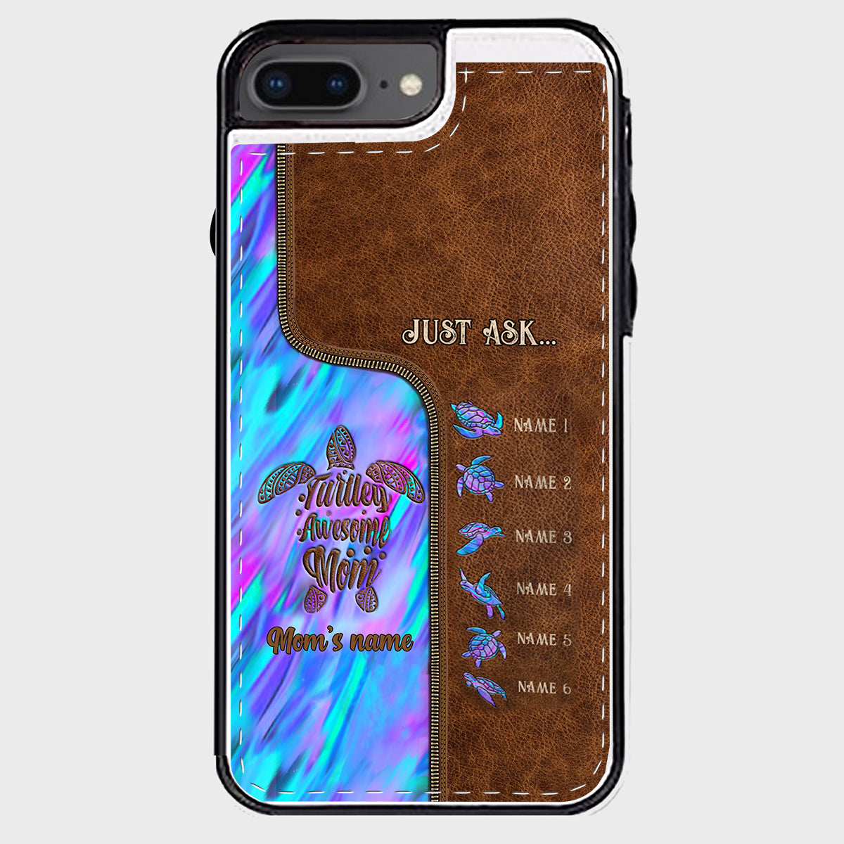 Holding Hands - Personalized Mother Foldable Wallet Phone Case