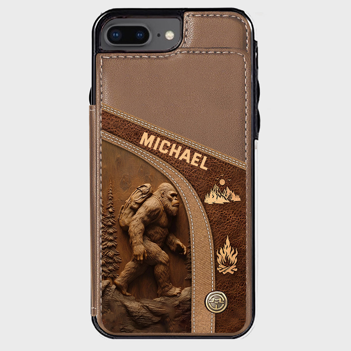 Étui portefeuille de randonnée personnalisé Sasquatch