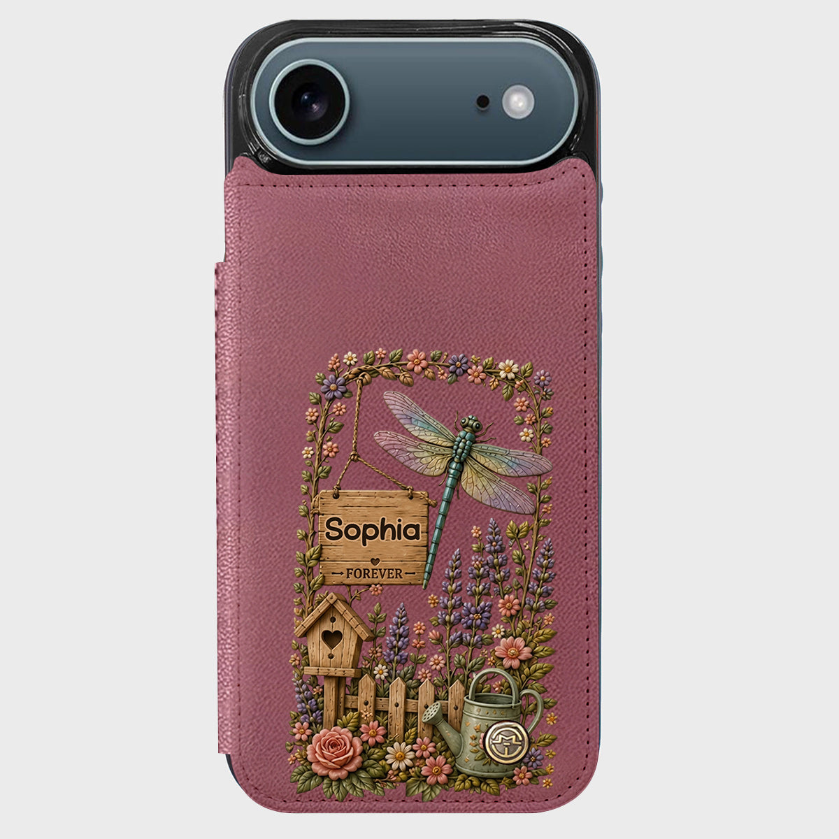 Humingbird, Dragonfly - Personalized Gardening Wallet Phone Case