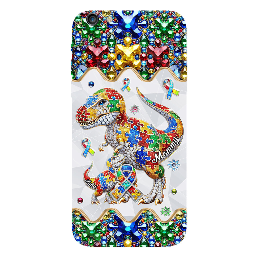 Strong Mama - Coque de téléphone personnalisée avec impression intégrale pour la sensibilisation à l'autisme