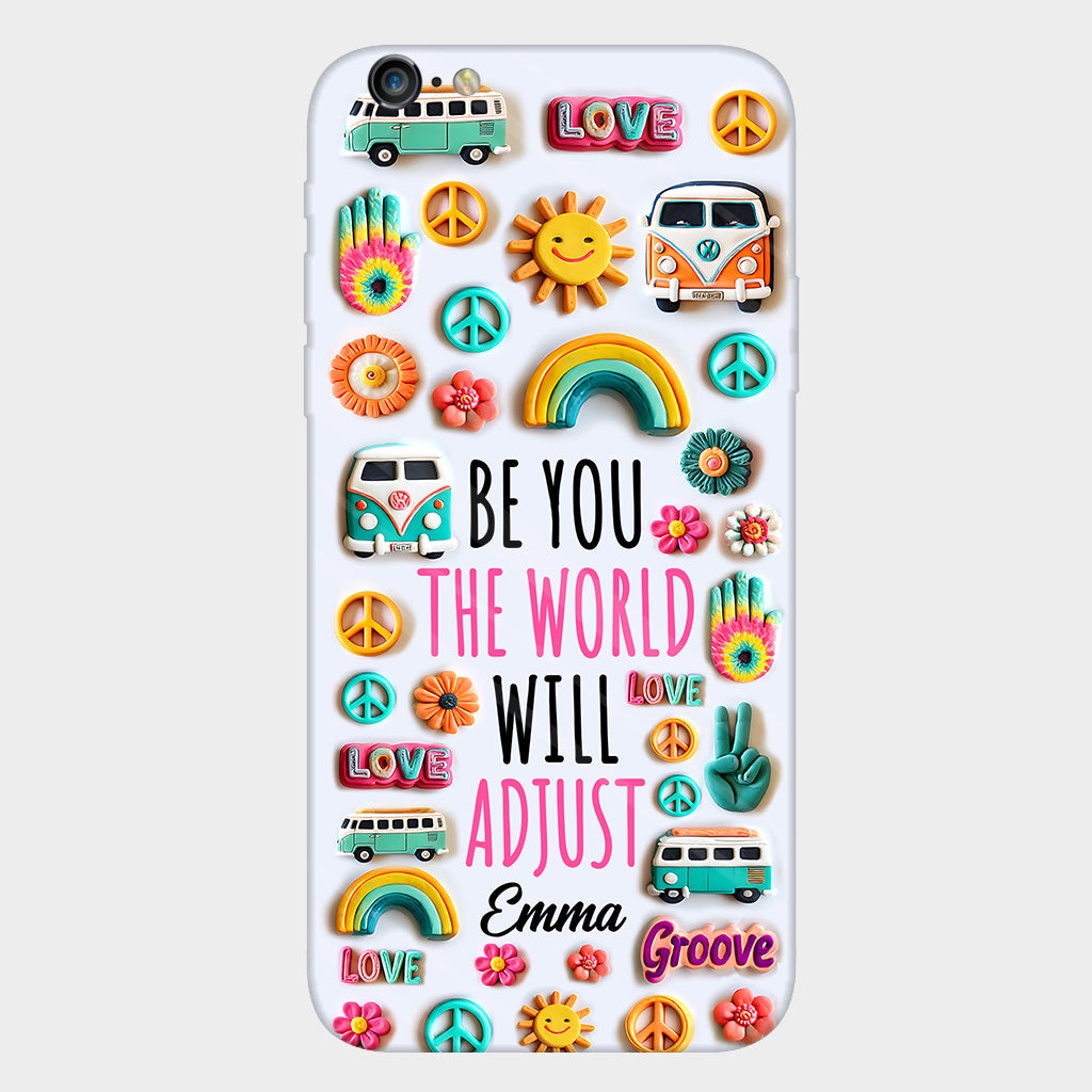 Sei du selbst – Personalisierte Handyhülle im Hippie-Stil mit Allover-Print